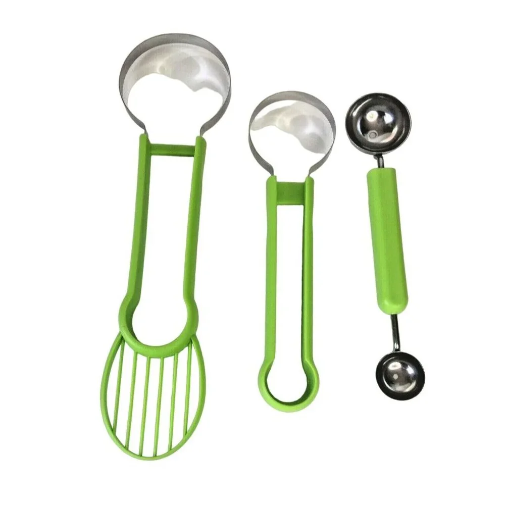 Fruit Vegetable Kitchen Tools 5 in 1 Slicer, Peeler, Seeder, Melon Baller NEW